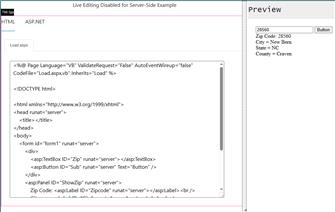 ASP.NET (VB Version) check if Zip Code exists. If not, show a message : Image Name | CFF Coding Source
